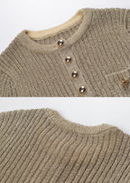 Golden Belt Top Manga Larga