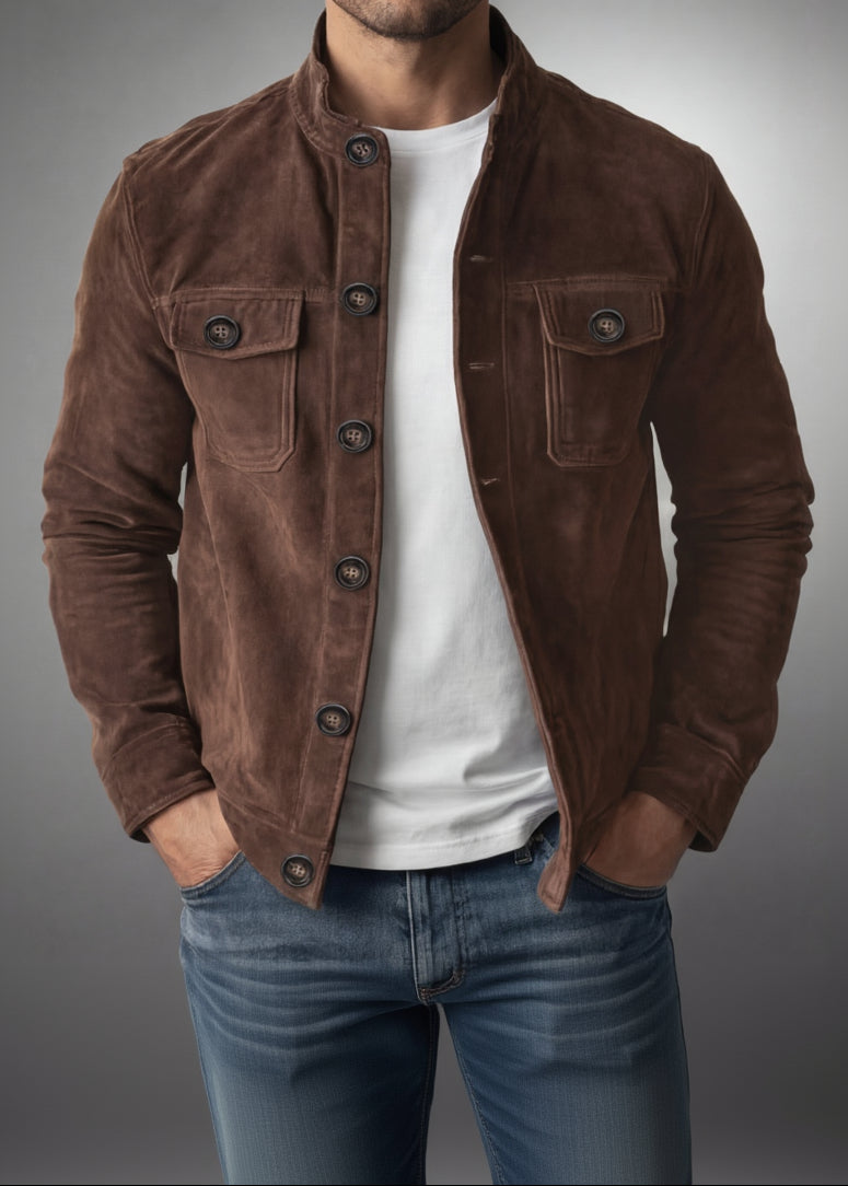 Renato Elegante Chaqueta de Ante