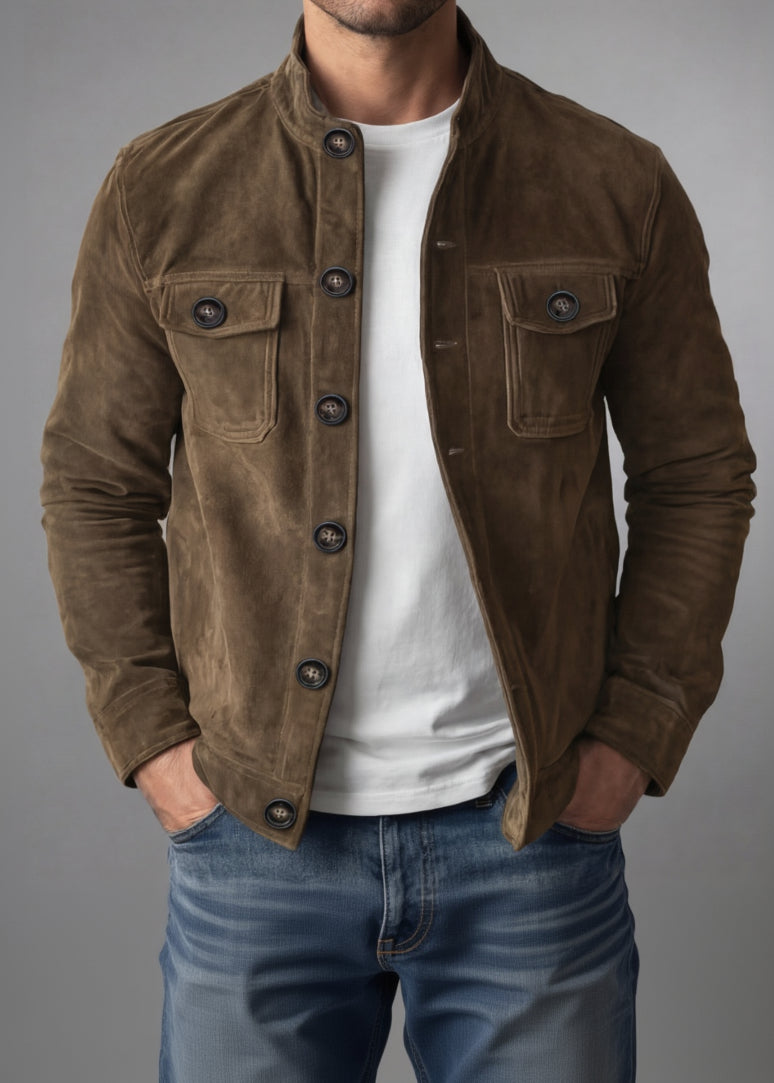 Renato Elegante Chaqueta de Ante