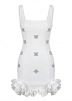 Rosé Vestido con Apliques