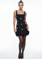 Rosé Vestido con Apliques