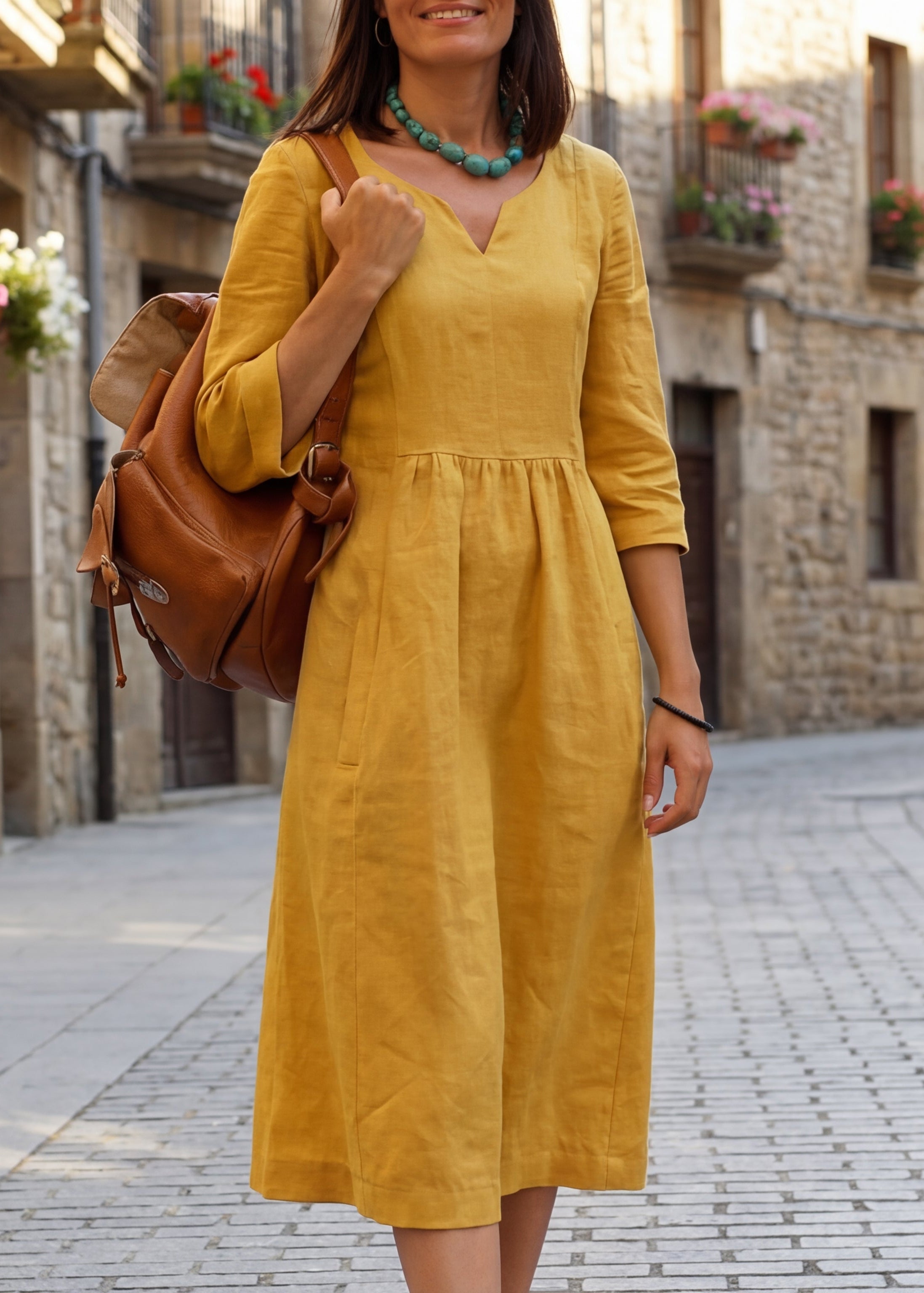 Amapola Vestido Manga 3/4