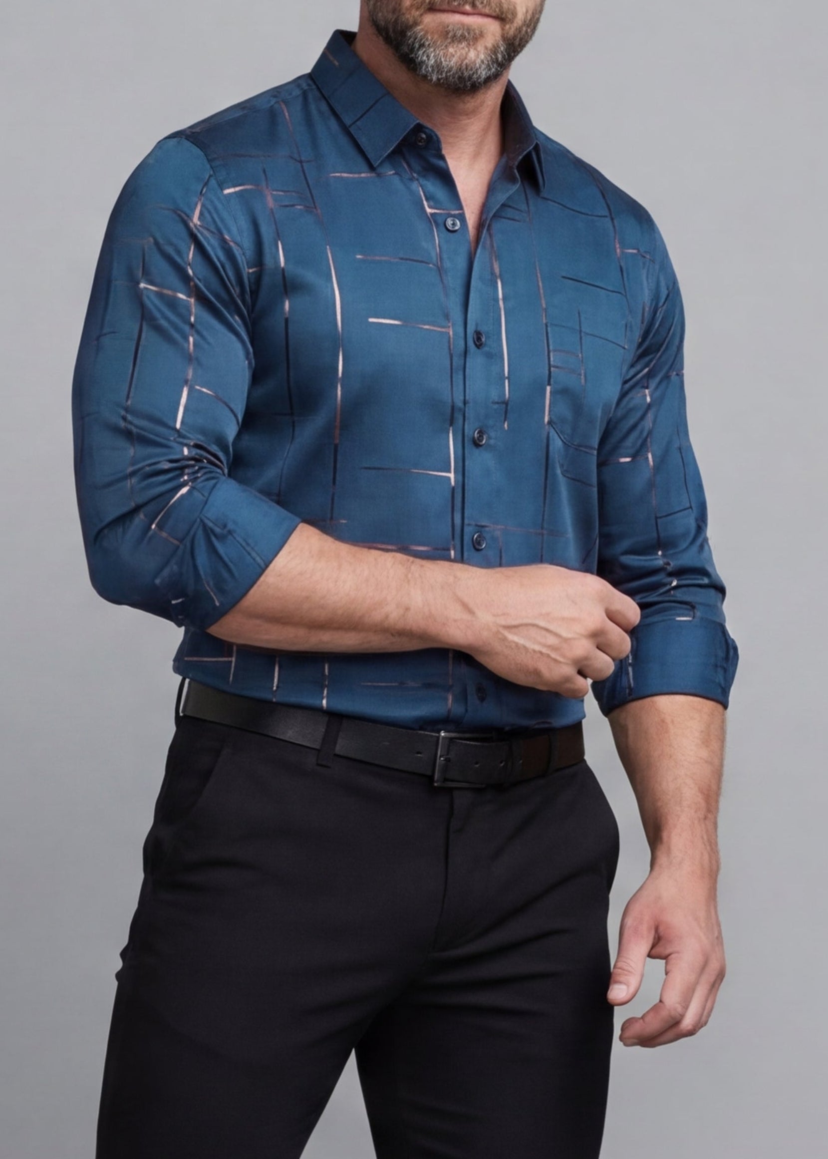 Braun Camisa Corte Ajustado