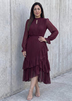Aurora Vestido Midi Plisado