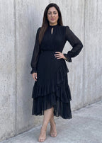 Aurora Vestido Midi Plisado