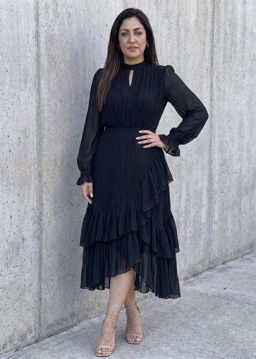 Aurora Vestido Midi Plisado