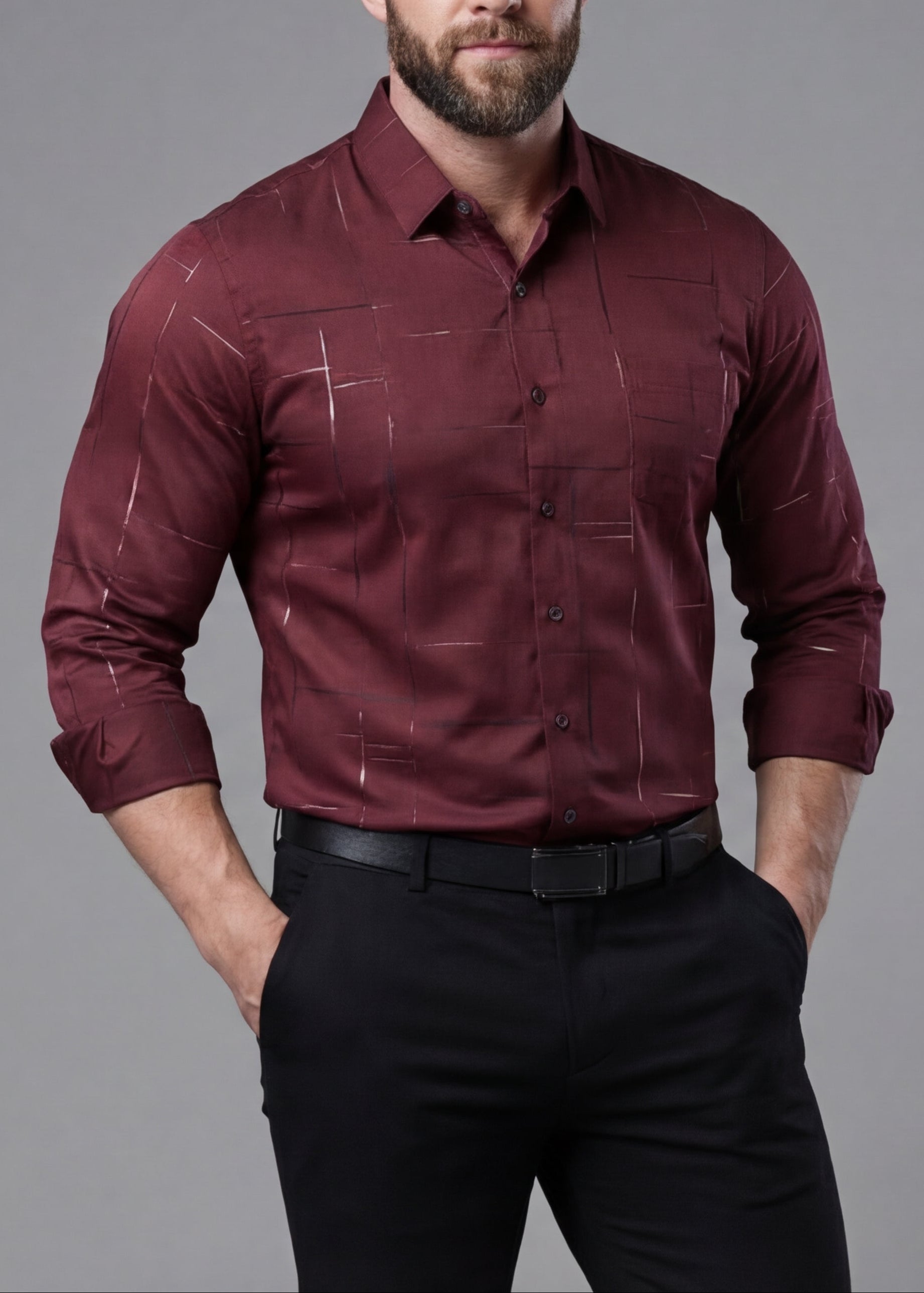 Braun Camisa Corte Ajustado