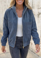 Lina Chaqueta Pana Cremallera