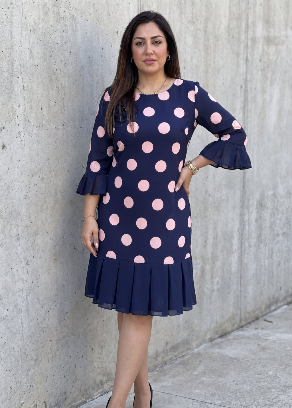 Vera Vestido Plisado Lunares