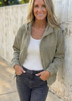 Lina Chaqueta Pana Cremallera