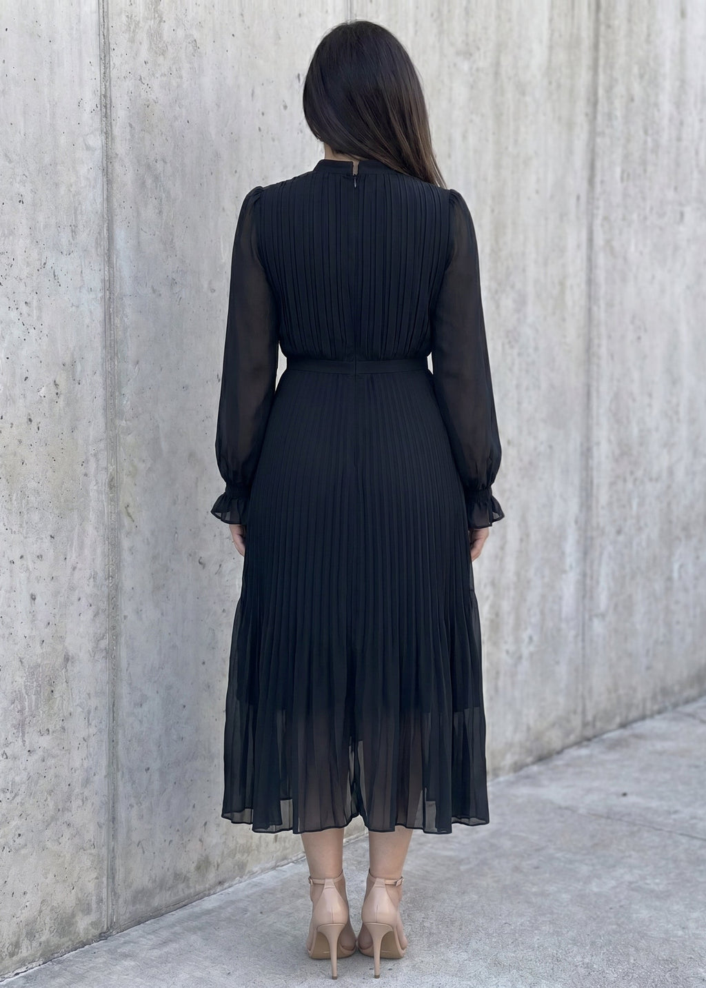 Aurora Vestido Midi Plisado