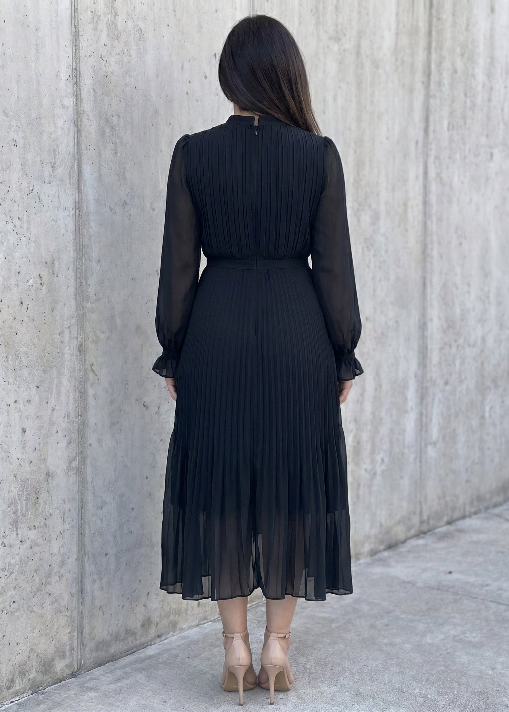 Aurora Vestido Midi Plisado